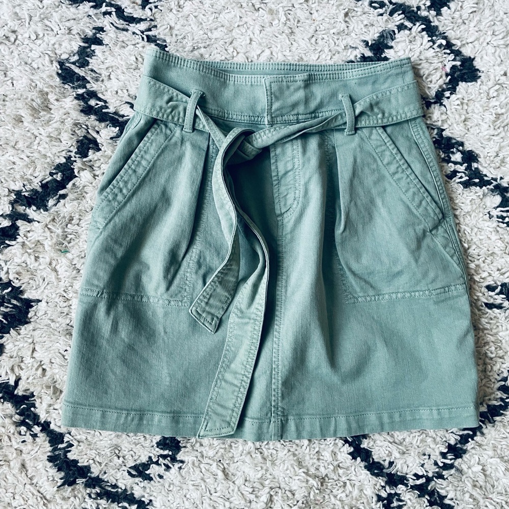 LOFT Green Khaki Skirt